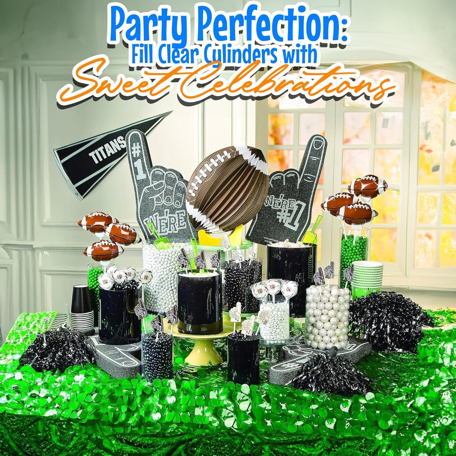 imageFun Express Clear Plastic Cylinders set of 6 in 3 sizes Great for Wedding Party Supplies Containers ampamp Boxes