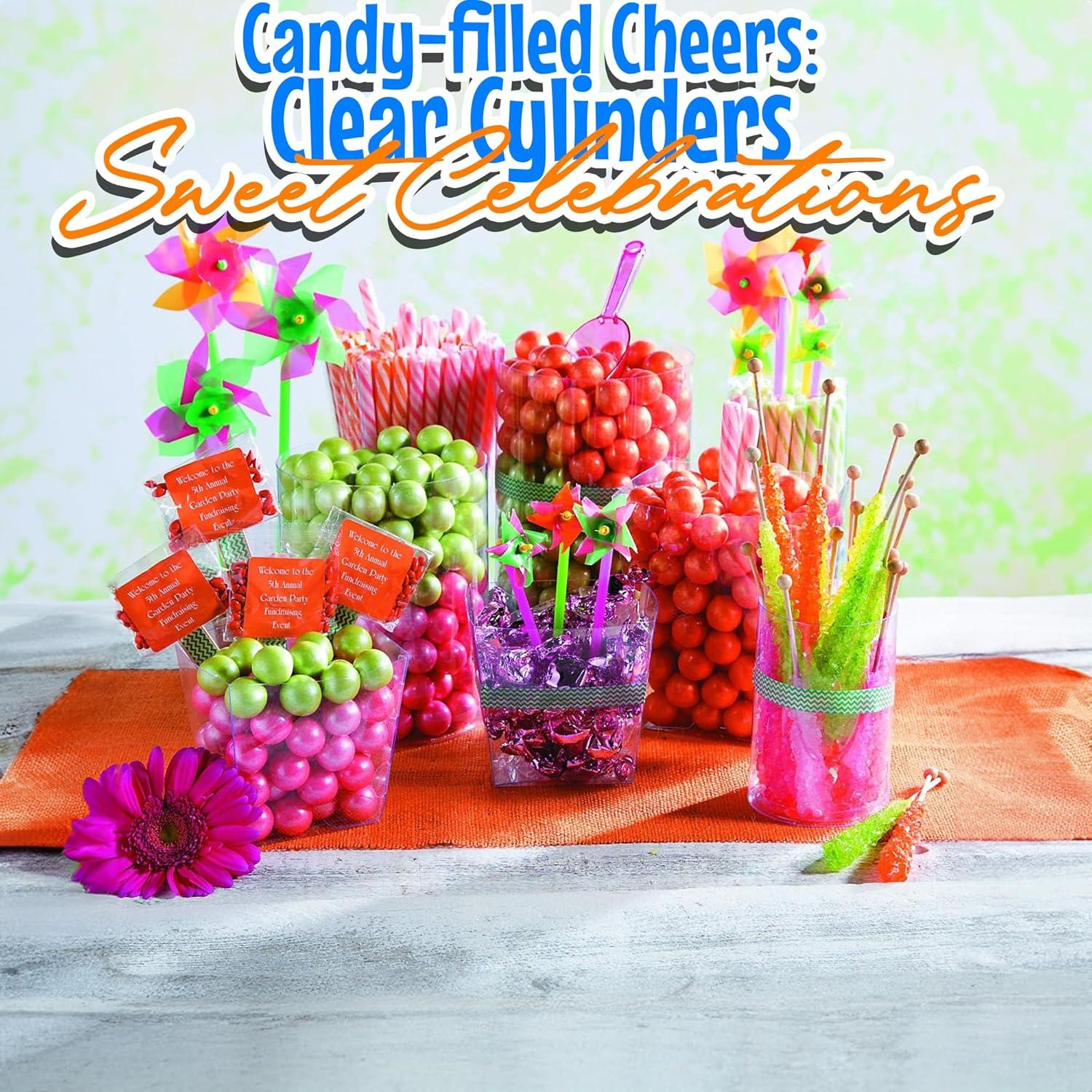 imageFun Express Clear Plastic Cylinders set of 6 in 3 sizes Great for Wedding Party Supplies Containers ampamp Boxes