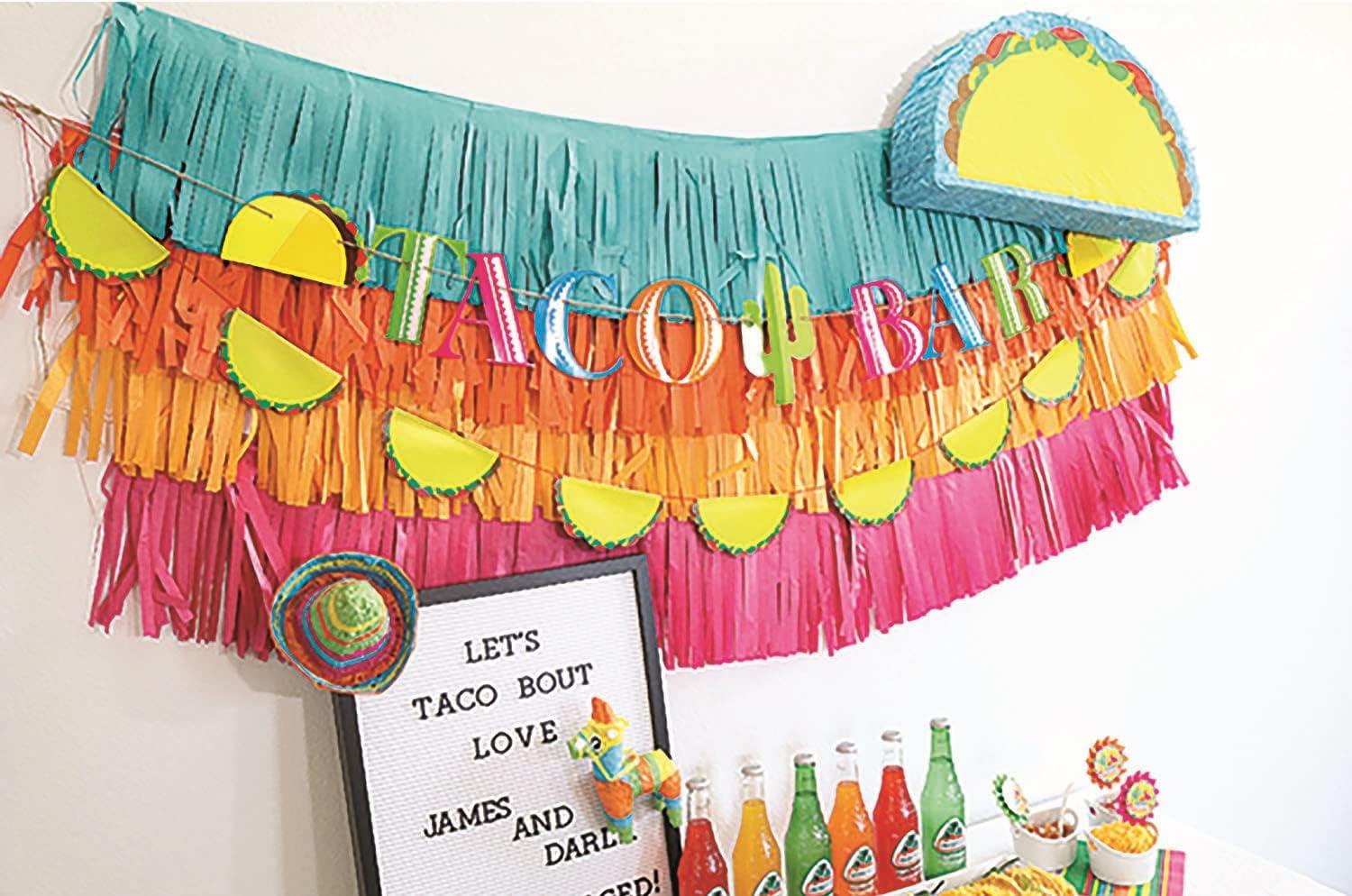 imageFun Express Fiesta Fringe Garland for Cinco de Mayo Party Hanging Decor Garland VBS Vacation Bible School SuppliesDecor 4 Pieces