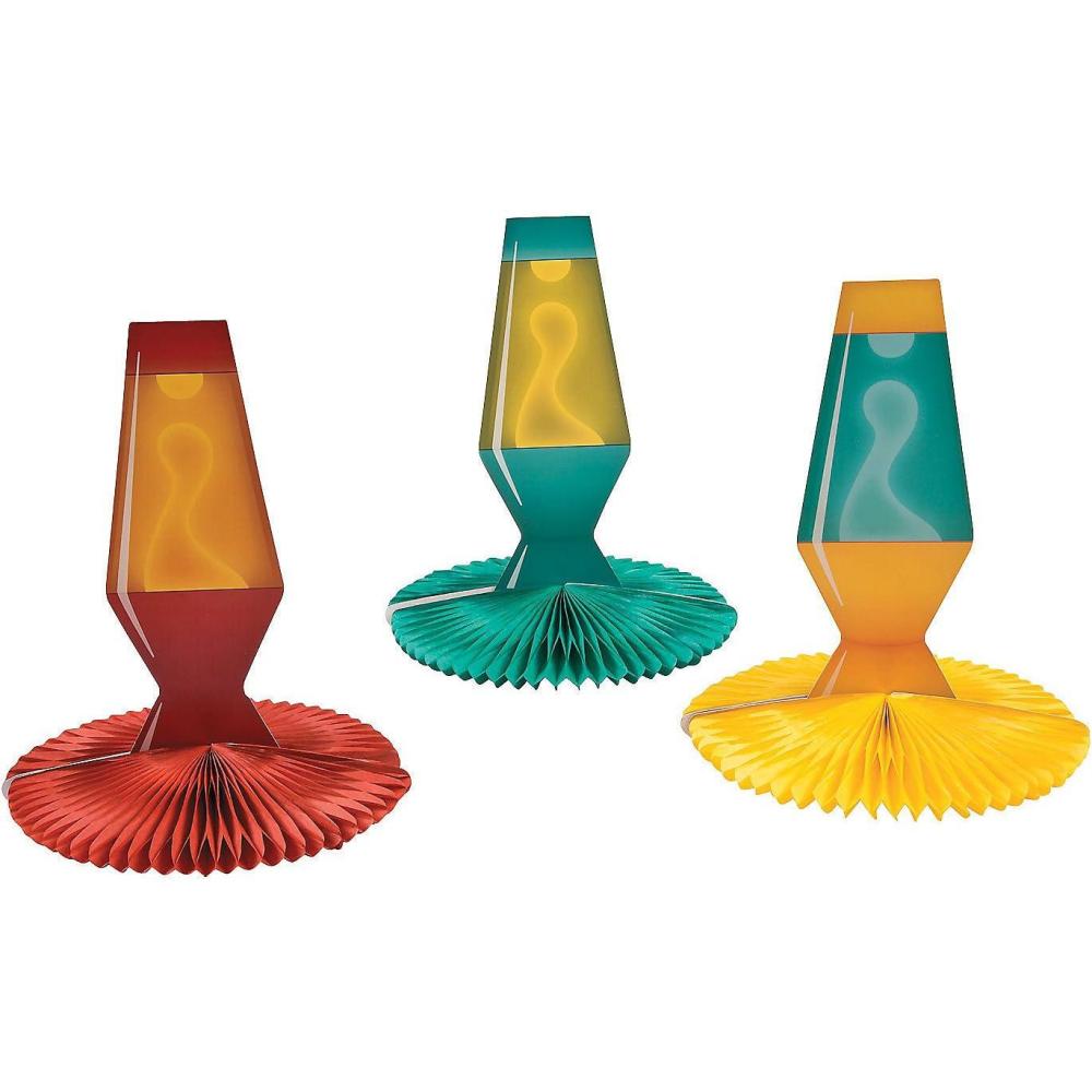 image70s Party Centerpiece  Set of 3 Lava Lamps  Party Decor