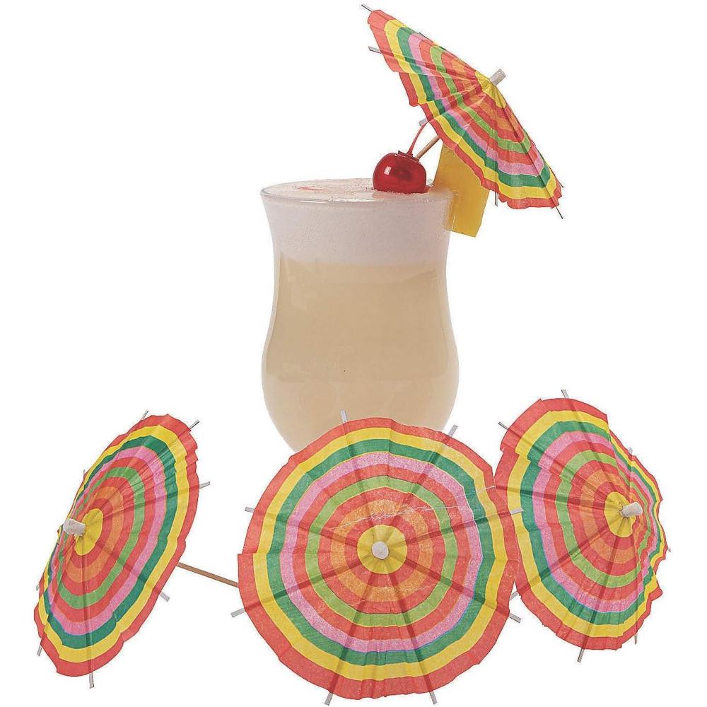 imageFIESTA FRINGE DRINK UMBRELLAS  Party Supplies  60 Pieces