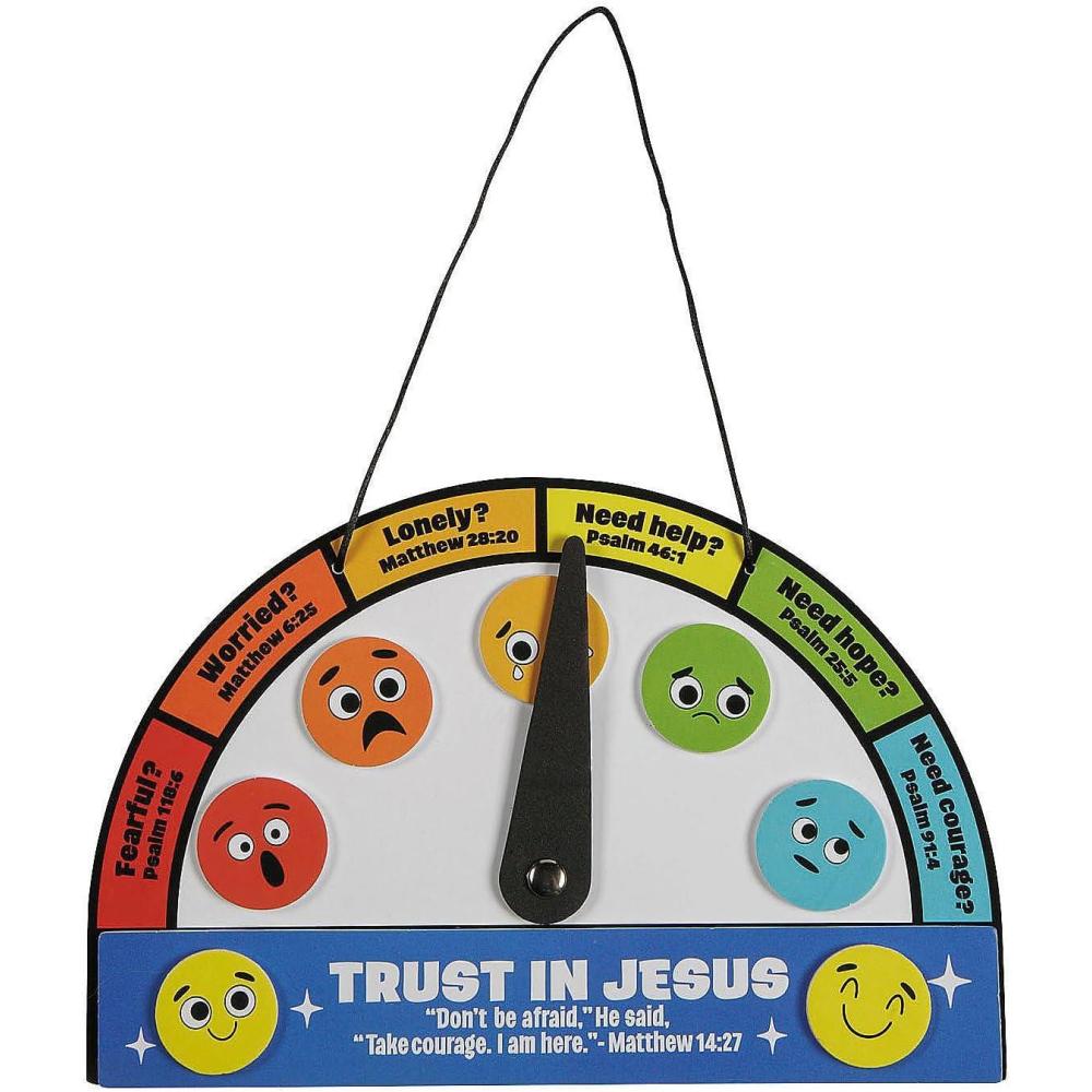 imageFun Express 7quot x 4 34quot Great North VBS Trust in Jesus Emotions Wheel Craft Kit  Makes 12 Vacation Bible School Supplies
