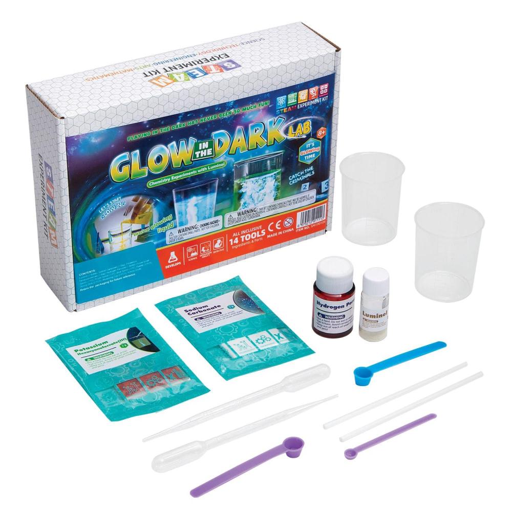 imageFun Express 8 14quot x 6 34quot STEAM GlowinTheDark Lab Science Kit  14 Pc