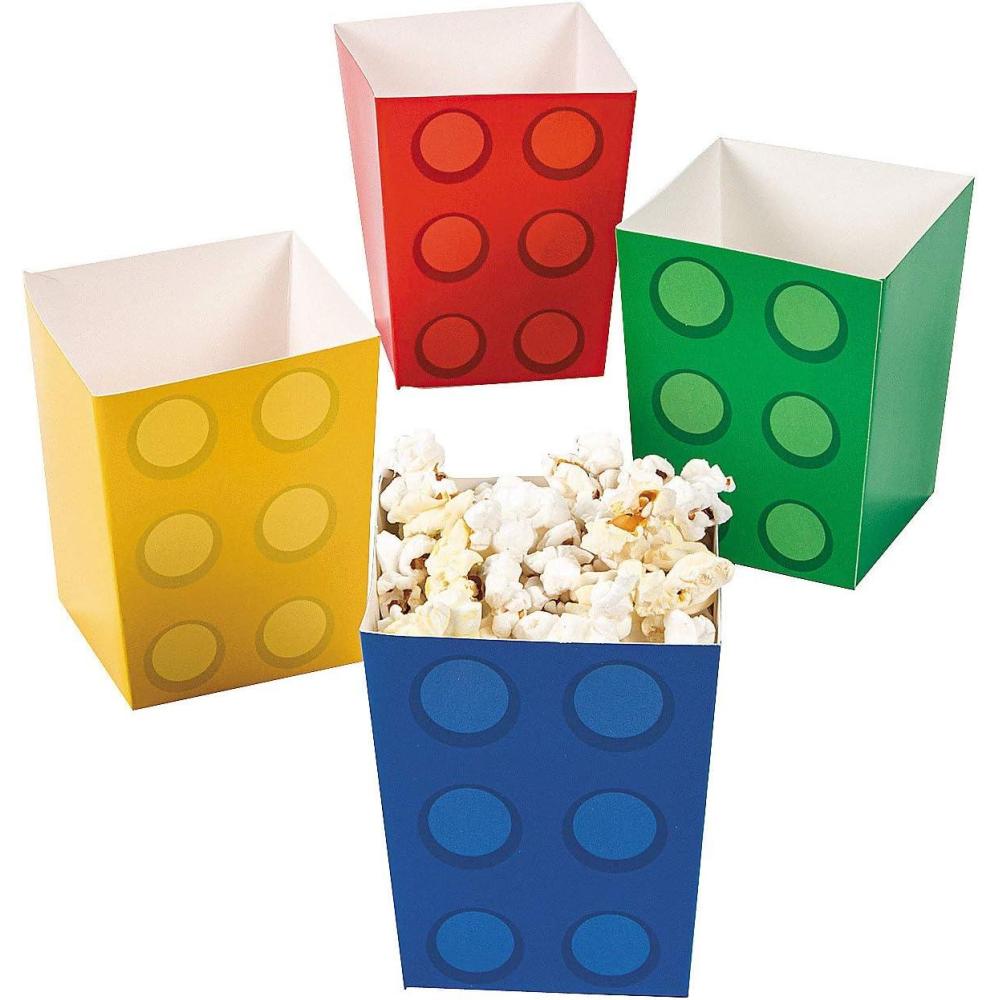 imageFun Express Block Party Popcorn Boxes 24pc for Birthday  Party Supplies  Containers  Paper Boxes  Birthday  24 Pieces