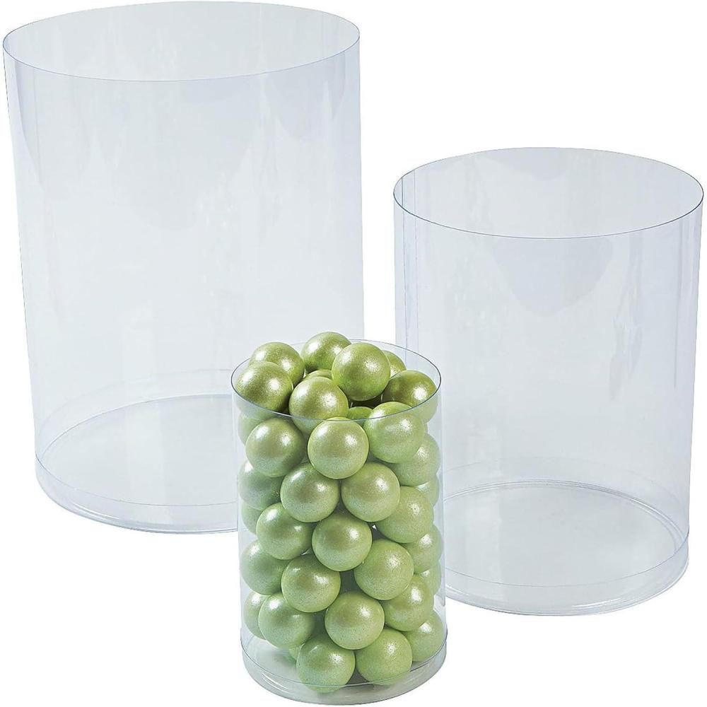 imageFun Express Clear Plastic Cylinders set of 6 in 3 sizes Great for Wedding Party Supplies Containers ampamp Boxes