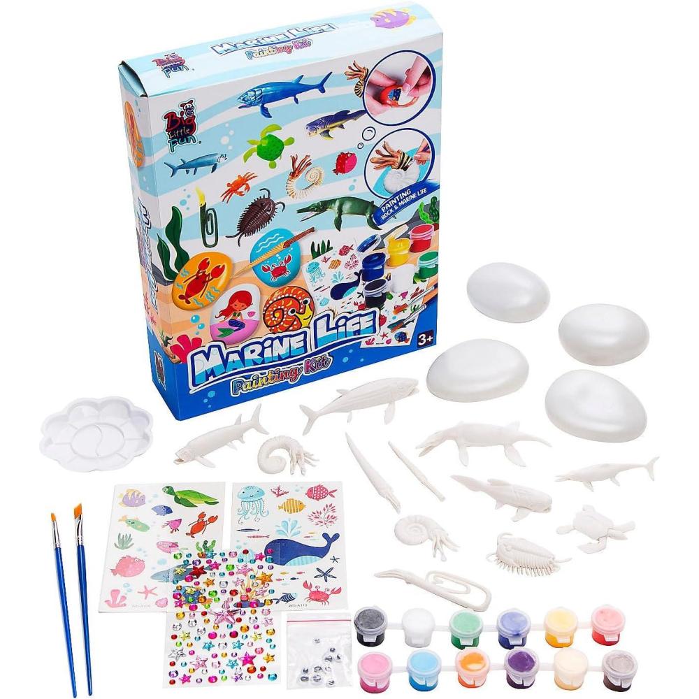 imageFun Express DIY Marine Sea Life Sculpture and Rock Painting Kit for Kids All in One Kids Craft Kit Birthday and Everday Gifts Great for Creative Acitivity for Home and School