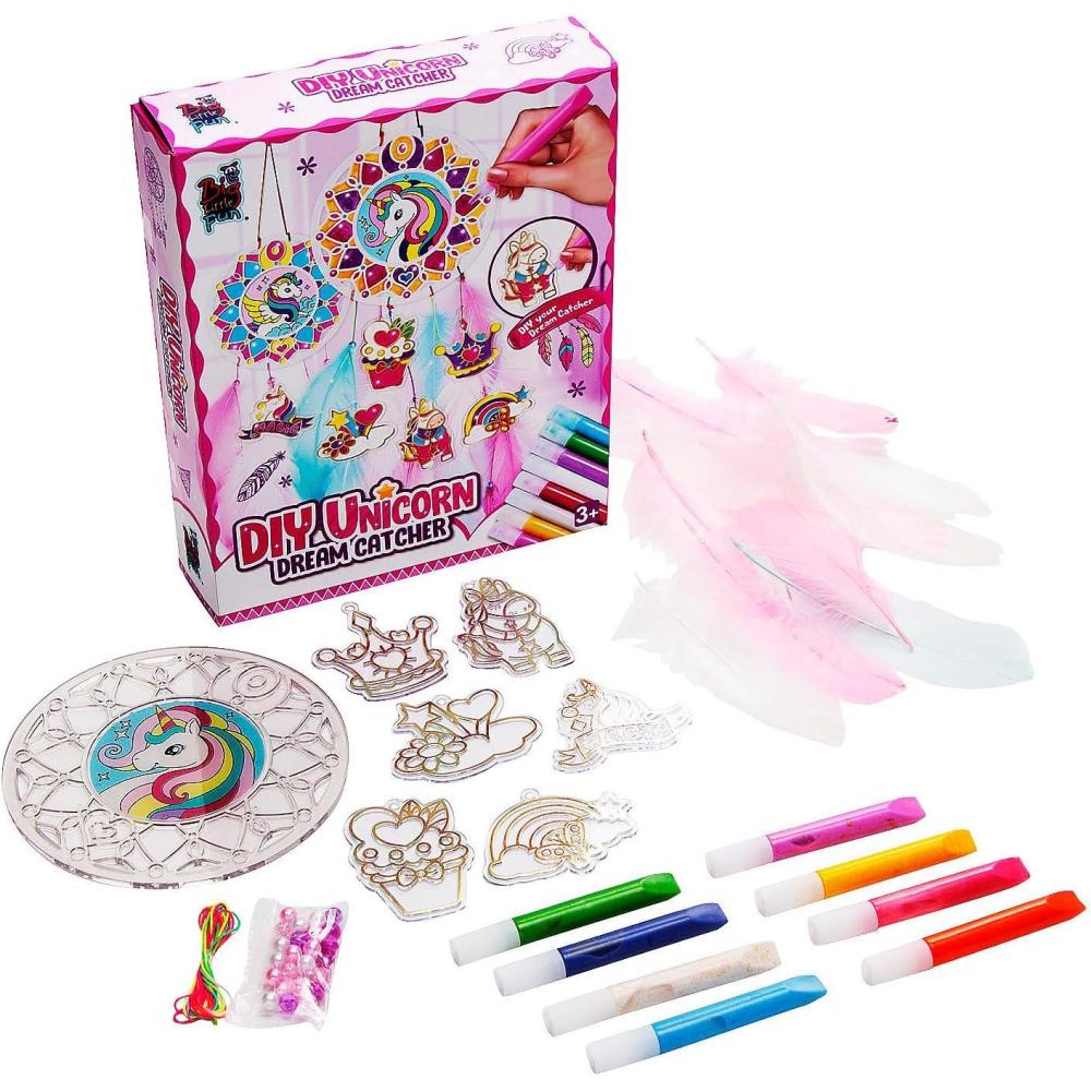 imageFun Express DIY Unicorn Dream Catcher Craft Kit All in One Kids Craft Kit Birthday and Everday Gifts Great for Creative Activity for Home and School