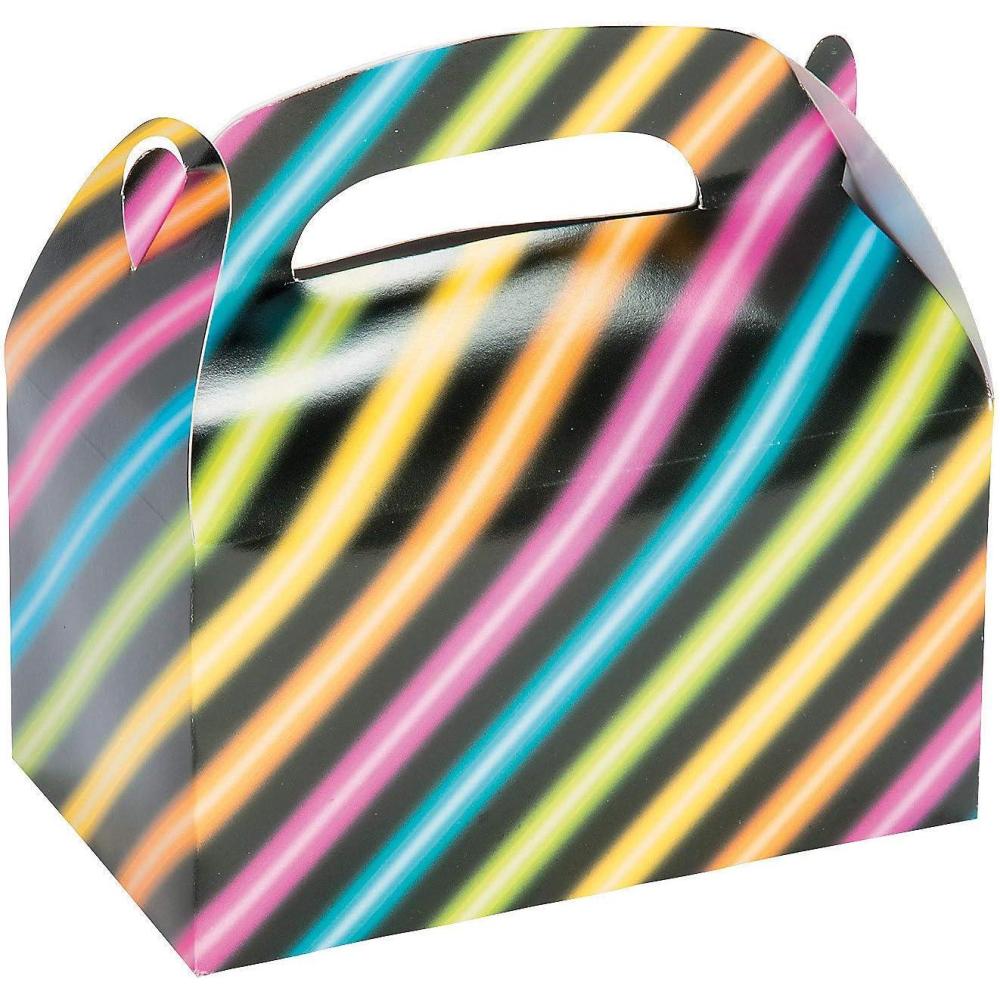 imageFun Express Neon Glow Party Treat Favor Boxes set of 12 Glow Party Supplies