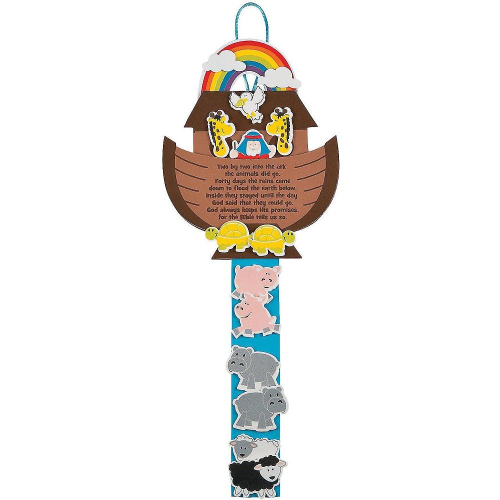 imageFun Express Noahs Ark Craft Kit  Makes 12  Sunday School VBD and Religious Crafts for Kids  VBS Vacation Bible School SuppliesDecor