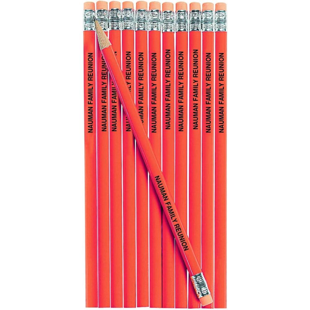 imageFun Express Personalized Pencils Gold 24 Pieces Teaching Writing Branded Office SuppliesOrange