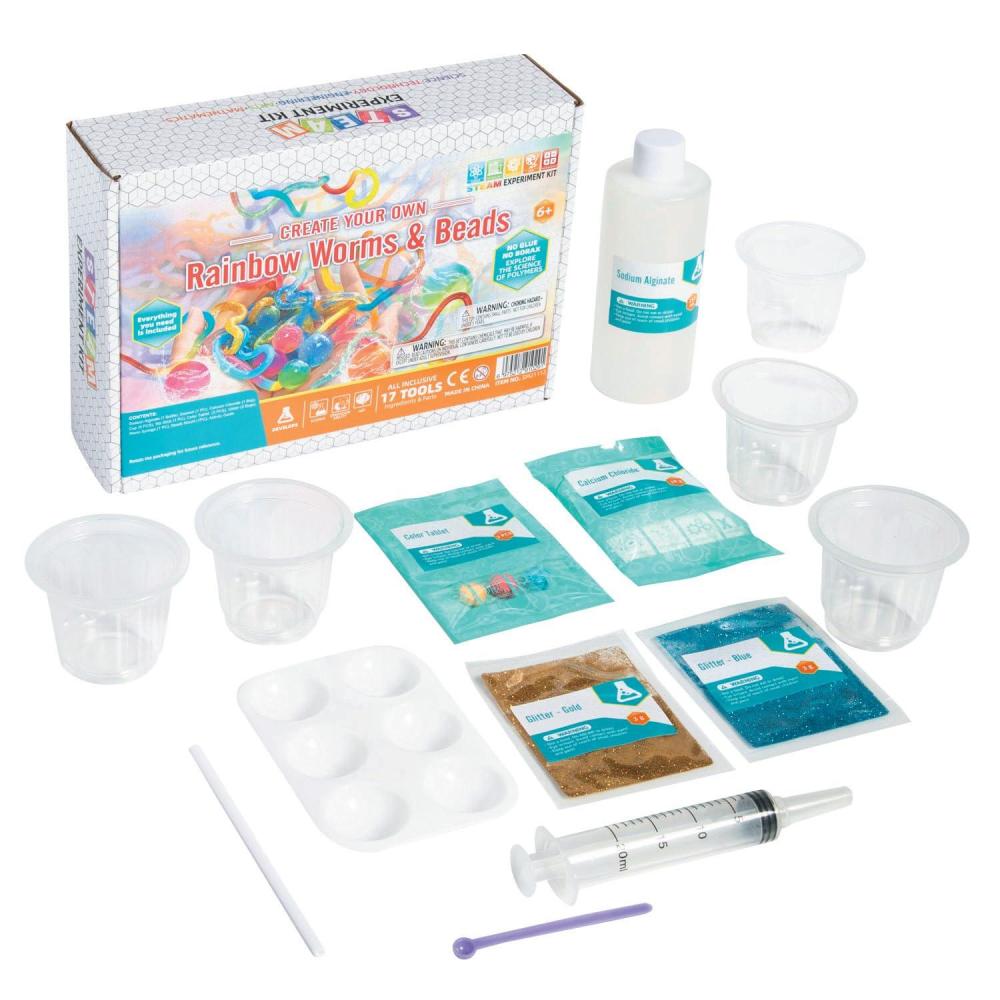 imageFun Express Rainbow Worms ampamp Beads Slime Kit  Create Colorful Slime with Rainbow ampamp Beads  Explore Creativity with Worms ampamp  Colorful Slime Making Kit for Children