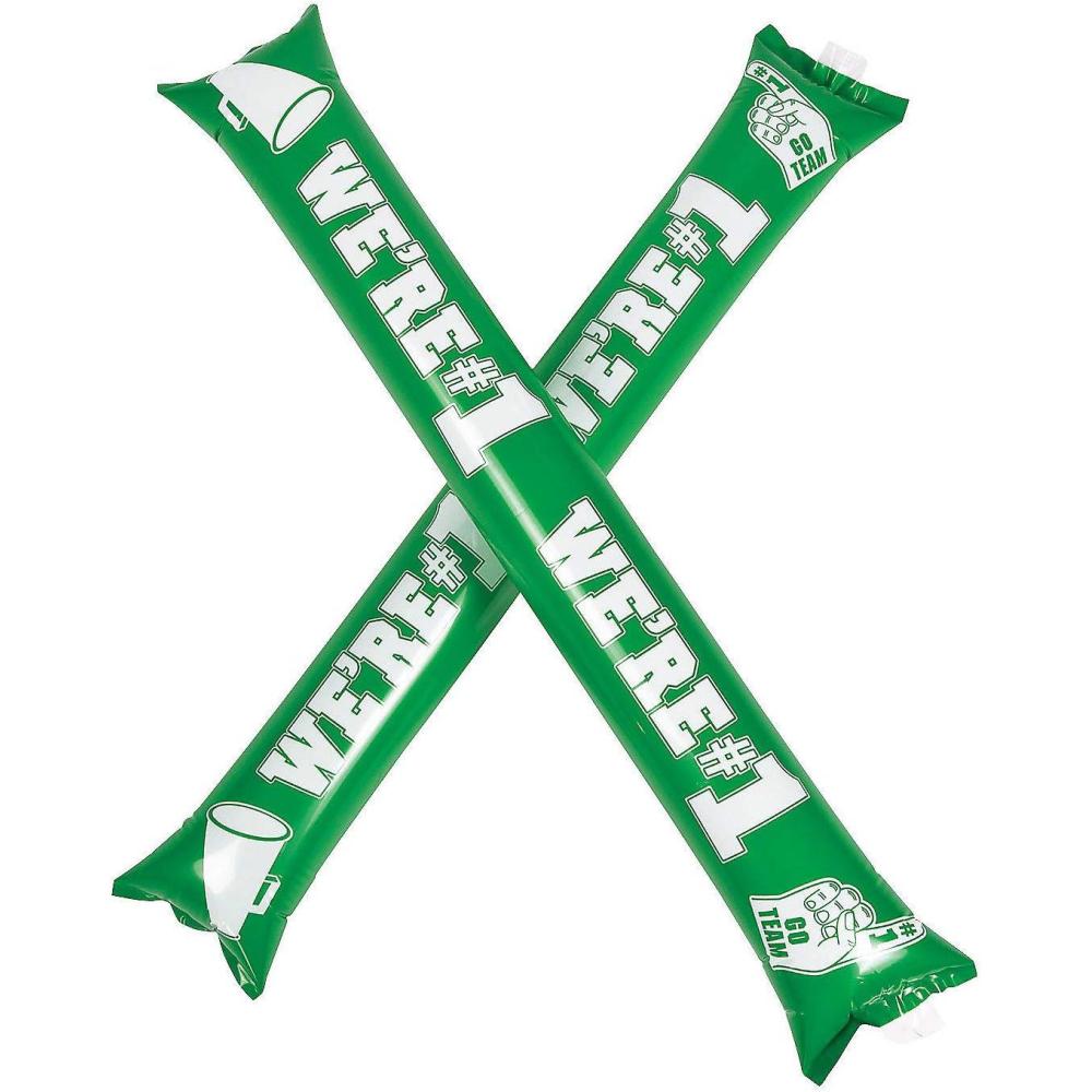 imageFun Express We are Number One Green Boom Sticks  Inflatable Noisemakers for School Spirit Sports Events Tailgating Pep Rallies ampamp Celebrations  Loud Party Noise Makers  23quot x 4quot  24 Pieces