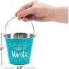 Fun Express 4 1/2″ x 5″ Sharp & Dull Pencil Metal Pail Set – 2 Buckets – Great for Classroom, School and After School Programs – Teaching Accessories