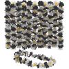Fun Express Black & White Polyester Leis – Stylish Accessories for Parties, Events, and Celebrations – Great for Luau and Themed Occasions – 12 Pieces