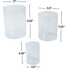 Fun Express Clear Plastic Cylinders (set of 6 in 3 sizes) Great for Wedding, Party Supplies, Containers & Boxes