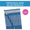 Fun Express Personalized Pencils (Gold), 24 Pieces, Teaching, Writing, Branded, Office Supplies(Blue)