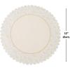 Shabby Chic Lace Placemats – Bulk Set of 50, Disposable Paper – Vintage Party Supplies, Ivory/Nude