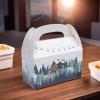 Ski Chalet in the Mountains Cardstock Favor Boxes – 6.25″ x 5.25″ (Pack of 12) – Perfect Party Supplies for Ski-Themed Parties, Winter Celebrations, and Alpine Events