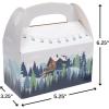 Ski Chalet in the Mountains Cardstock Favor Boxes – 6.25″ x 5.25″ (Pack of 12) – Perfect Party Supplies for Ski-Themed Parties, Winter Celebrations, and Alpine Events