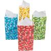 Fun Express – Pixel Pattern Treat Bags – Party Supplies – Paper Treat Bags – 12 Pieces