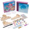 Fun Express 3D DIY Dinosaur Wood Puzzle Painting Kit, All in One Kids Craft Kit, Birthday and Everday Gifts, Great Creative Activity for Home and School(Retro)