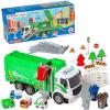 Fun Express Garbage Truck Toy with Mini Trucks – Complete Garbage Truck and Mini Trucks Set – Fun and Educational Engaging Toy Set for Children, Realistic Toy Set for Kids