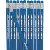 Fun Express Personalized Pencils (Gold), 24 Pieces, Teaching, Writing, Branded, Office Supplies(Blue)