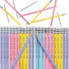 Fun Express Personalized Pencils (Gold), 24 Pieces, Teaching, Writing, Branded, Office Supplies(Pink  Blue  Yellow  Purple)