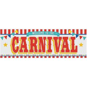 Carnival Welcome Party Banner – 6 Feet Long – Circus Party Supplies