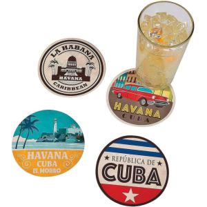 Cuban Print Coasters (Set of 12) Havana Nights Party Supplies