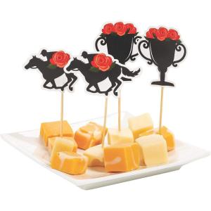 Derby Party Food and Appetizer Picks – Kentucky Horse Race Party Supplies – Bulk Set of 50