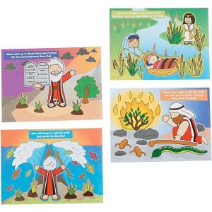 Fun Express – Stories of Moses Mini Mas – Stationery – Stickers – Make – A – Scene (Sm) – 48 Pieces