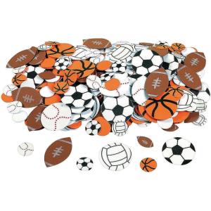 Fun Express Foam Sports Stickers for Kids – Adhesive Foam Sticker Pack – VBS Vacation Bible School Supplies/Decor – 500 Piece Sports Ball Shapes – Crafts for Kids and Fun Home Activities