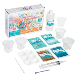 Fun Express Rainbow Worms & Beads Slime Kit – Create Colorful Slime with Rainbow & Beads – Explore Creativity with Worms & – Colorful Slime Making Kit for Children