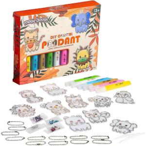 Fun Express Zoo Animal Suncatcher Keychains for Kids – Fun and Engaging DIY Craft Suncatcher Animal Keychains for Kids – Fun and Educational Craft, Perfect for Little Artists