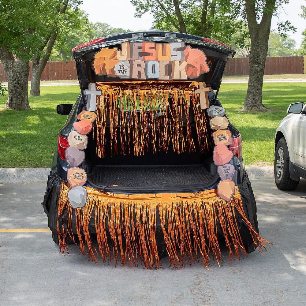 imageDeluxe Jesus is The Rock TrunkorTreat Decorating Kit  11 Pc