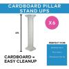 Marble Look Fluted Pillar Cardboard Cutout Stand-Ups Bulk 6 Pc