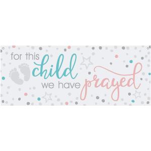 For This Child We Have Prayed Banner, Baby Shower, Party Decor, 1 Piece