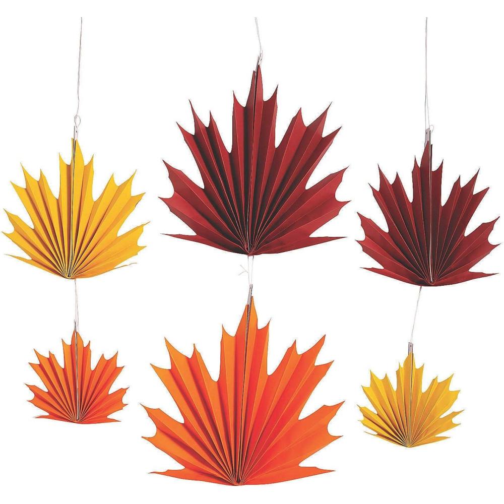imageFall Leaves Hanging Decorations  Party Decor  6 Pieces