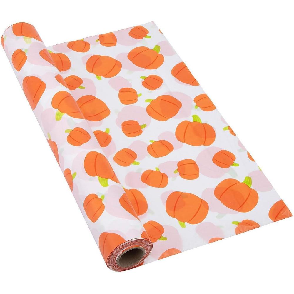 imageFall Pumpkin Plastic Tablecloth Roll