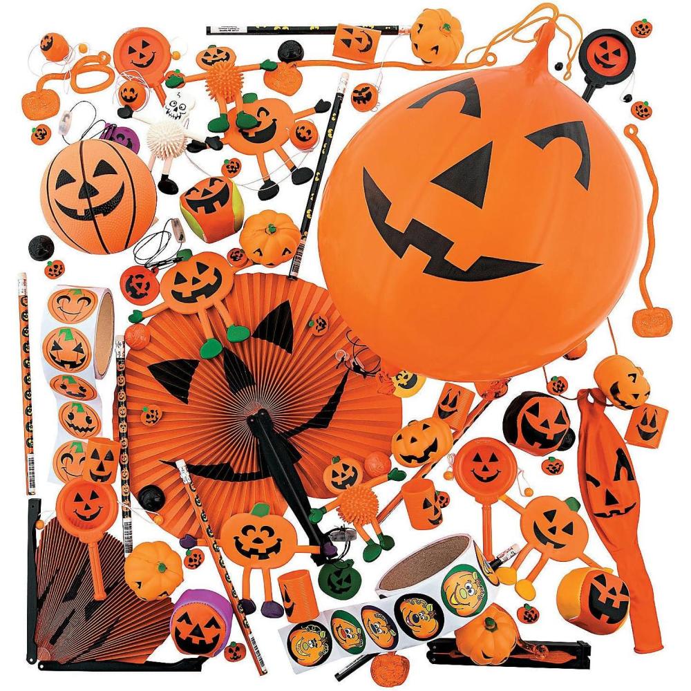 imageFun Express  Bulk 250 Piece JackOLantern Halloween Toy ampamp Handout Assortment  Great for School and Church Fall Festivals