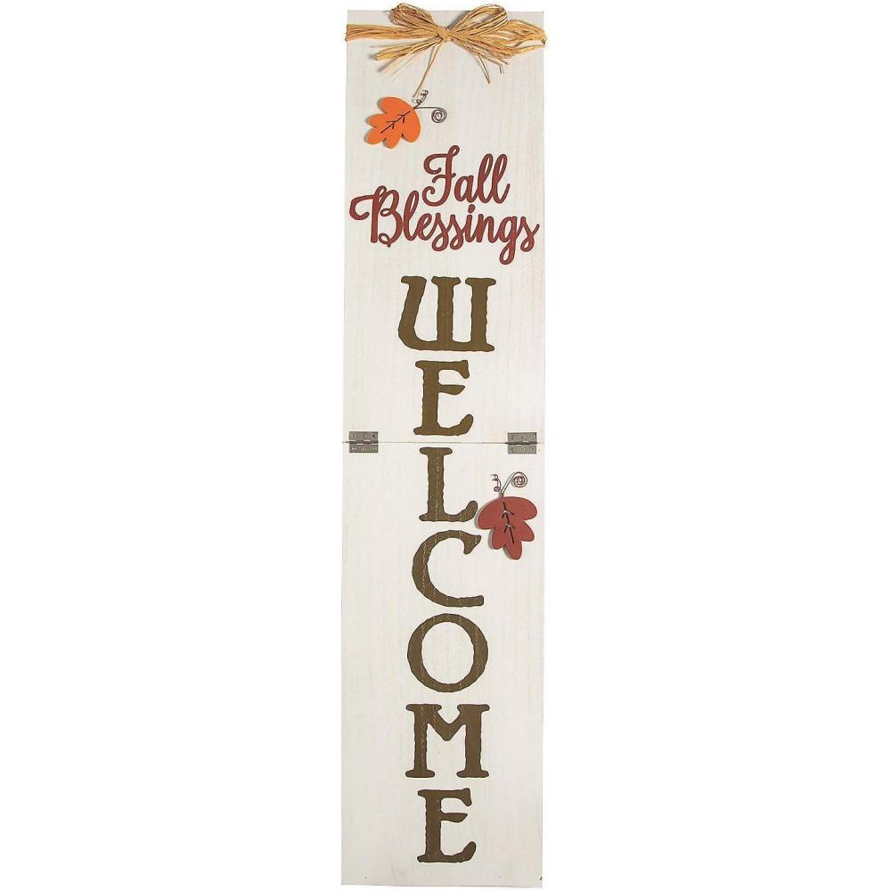 imageFun Express Fall Blessings Welcome Sign Wood Rustic Home Decor