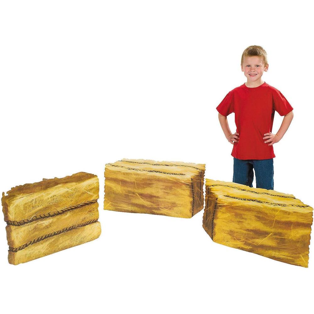 imageFun Express Hay Bale Standup Decor Set  Large Fall ampamp Harvest Party Decorations  Perfect for Seasonal Events Halloween Parties Receptions ampamp Themed Celebrations  Autumn Dcor  Brown  3 Pieces