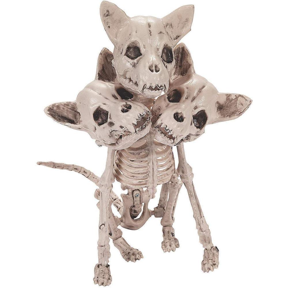 imageThreeHeaded Dog Skeleton Halloween Decoration  Home Decor  1 Piece