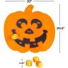 Fun Express 20″ x 20.5″ Pumpkin Foam Dartboard with Grip Balls – 5 Pieces | Halloween Party Games, Fall Festival Activities, Indoor/Outdoor Decorations