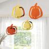 Fun Express 7″ – 10″ Fall Orange & Gold Hanging Foil Pumpkins Ceiling Decorations – 8 Piece