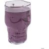 Fun Express Halloween Cups Set of 12 – Clear Skull Shaped Plastic Mugs 16oz for Halloween Party Supplies | Reusable Skeleton Cups for Adults, Day of the Dead & Pirate Birthday Parties