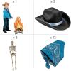 Fun Express Skeleton Cowboy Bonfire Halloween Decorating Kit – 19 Pc