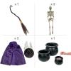 Fun Express Skeleton Witches with Cauldrons Halloween Decorating Kit – 6 Pc