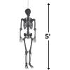 Life Size Black Skelton for Halloween – 5 Feet Tall and Posable – Scary Home Decor